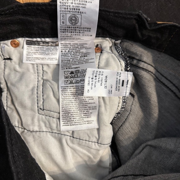 Levi’s Men’s 501 Original Black Jeans w/Button Fly - Picture 6 of 8